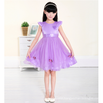 purple princess applqiued dresses cap sleeves style new kids models alibaba princess factory wholesaler new year party garments